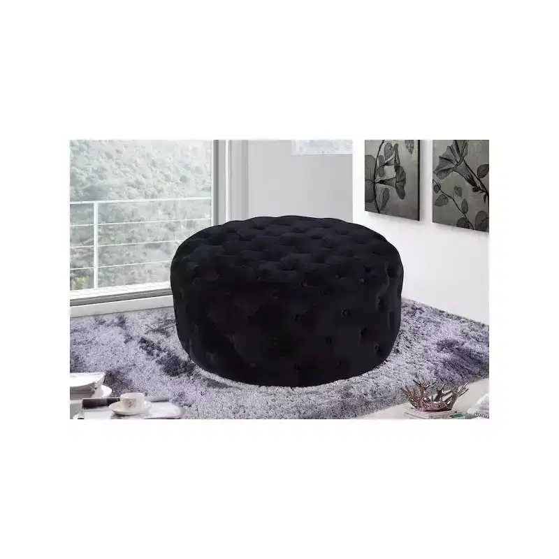Meridian Furniture Addison Velvet Ottoman/Bench