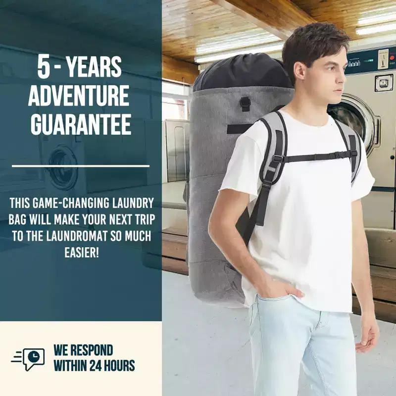 Narwey Laundry Backpack Bag, 115L Extra Large Laundry Bag with Straps