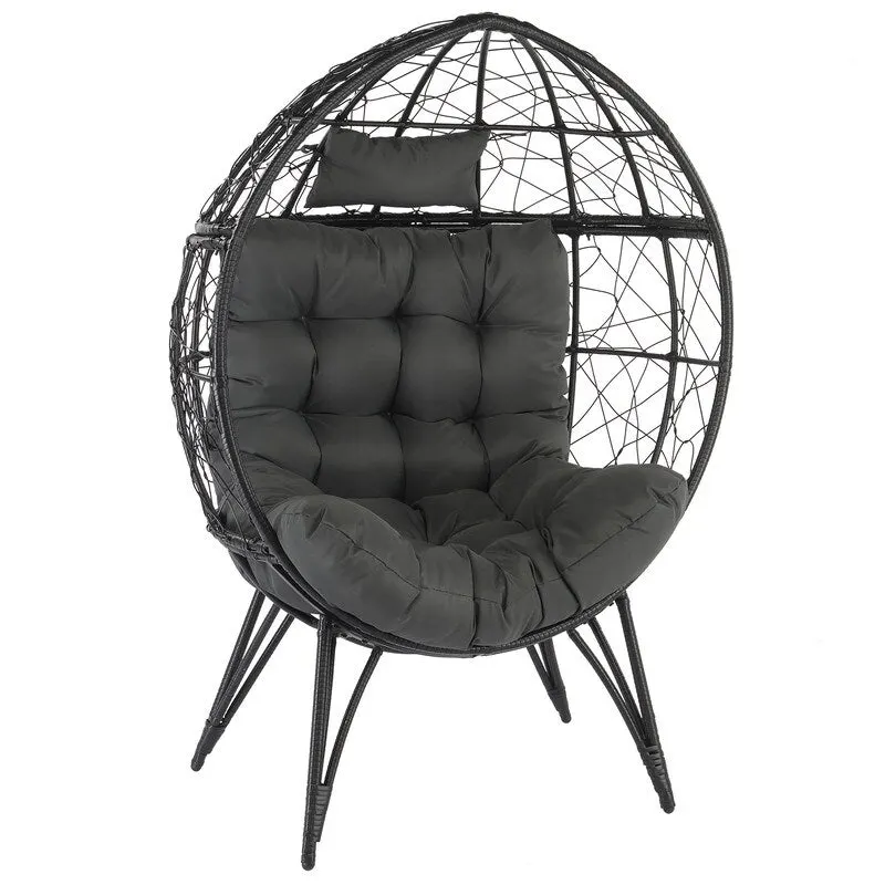 Outdoor Wicker Egg Chair with Cushion