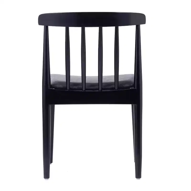 Flash Furniture Chester Commercial Grade Solid Wood Dining Chair with Slatted Backrest and Vinyl Seat