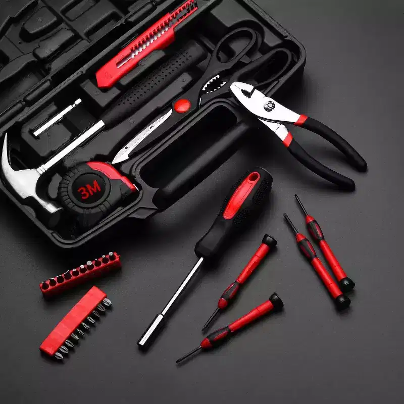 Hoey 39-Piece All-Purpose Household Tool Kit  Small Home Tool Set with Toolbox for DIY, Home, Garage and Office