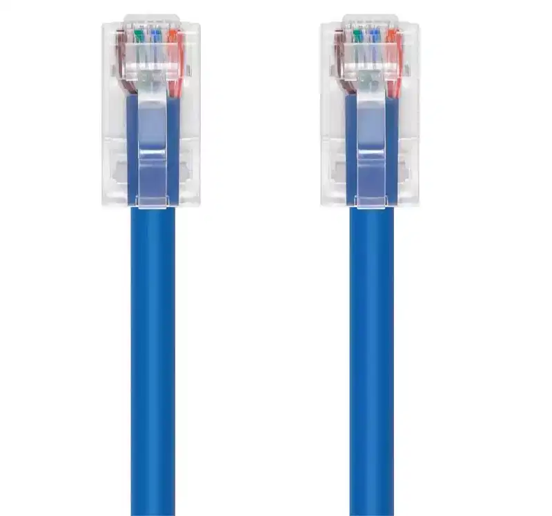 Monoprice Cat6A Patch Cable - 2 Feet - Blue | 26AWG, 10G, Bare Copper conductor, Gold Plated Copper Connector, RJ45, Non-booted Ethernet Cable