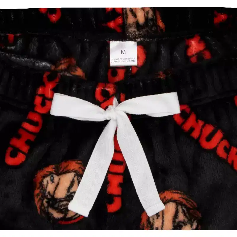 Child's Play Junior's Chucky All Over Print Fleece Shorts - Charcoal, M