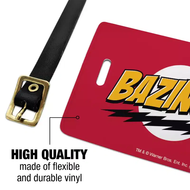 The Big Bang Theory Sheldon Bazinga Luggage ID Tags Set of 2