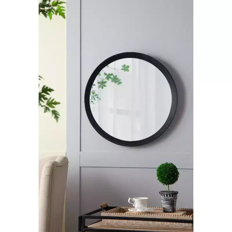 MAYEERTY 20x1.5 Wood Wall Decor Mirror with Frame of Solid Wood for Bathroom, Entryway Console Lean Against Wall