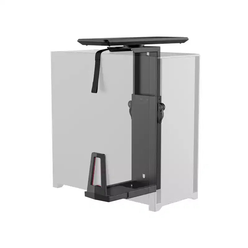 Heavy Duty Deluxe Under Desk CPU Mount with Sliding Tracks, Height Adjustable, 33 Lbs Capacity, Black