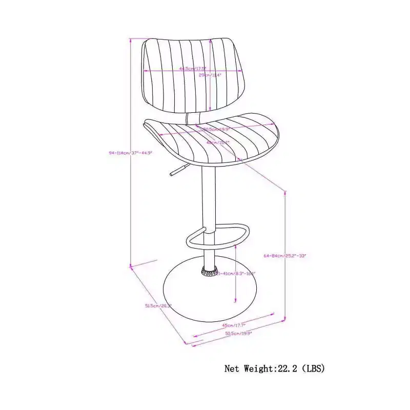 WyndenHall Annie Adjustable Counter Height Swivel Bar Stool