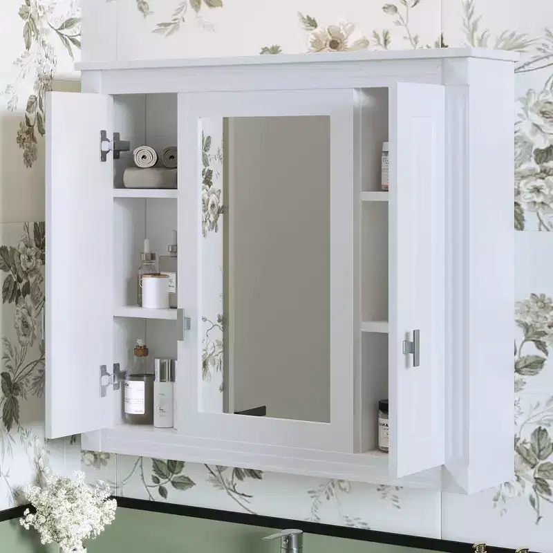 W x   H Rectangular Surface Mount Medicine Cabinet with Mirror & Adjustable Shelves
