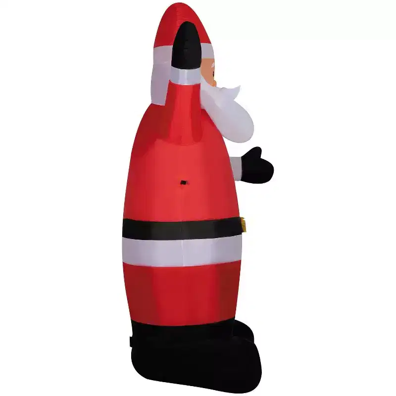 Gemmy 7 Ft Airblown Inflatable Waving Santa Christmas Yard Decoration - Red