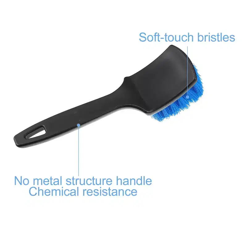 Unique Bargains Short Handle Soft Bristle Car Washing Wheel Tire Brush