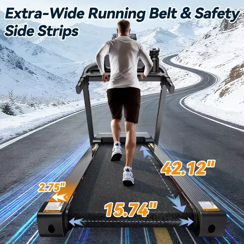 Treadmills on Sale, Home Gym Folding Treadmill 3.1HP with Manual Incline, Cardio Workout Machine, 64 Programs, 300 lb Capacity