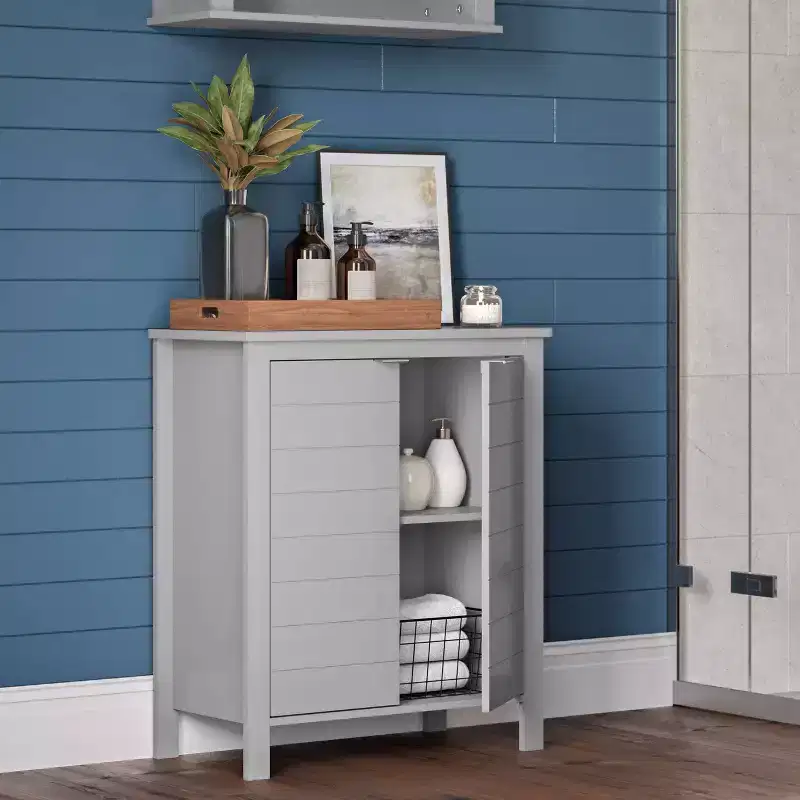 RiverRidge Madison Two-Door Bathroom and Laundry Storage Cabinet with Adjustable Shelf