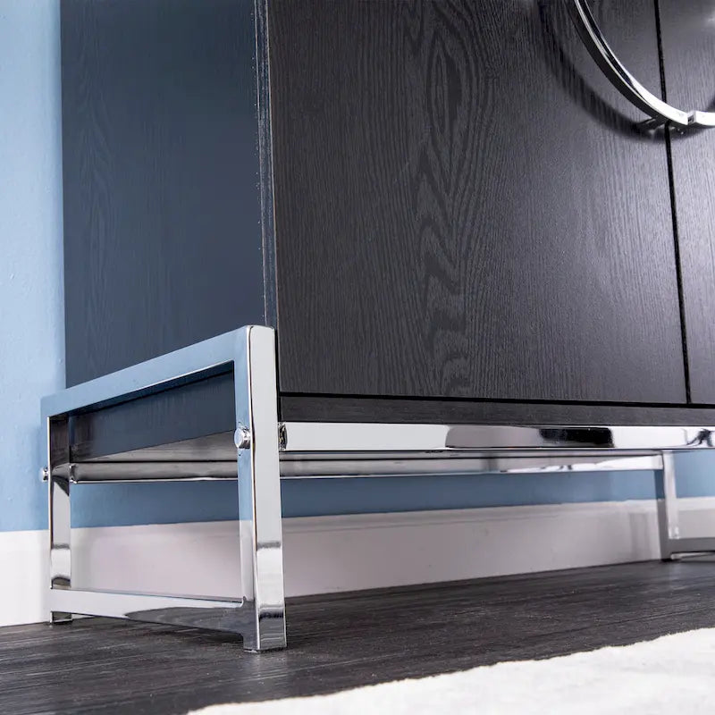 Double-Door Bar Cabinet with Wine Storage