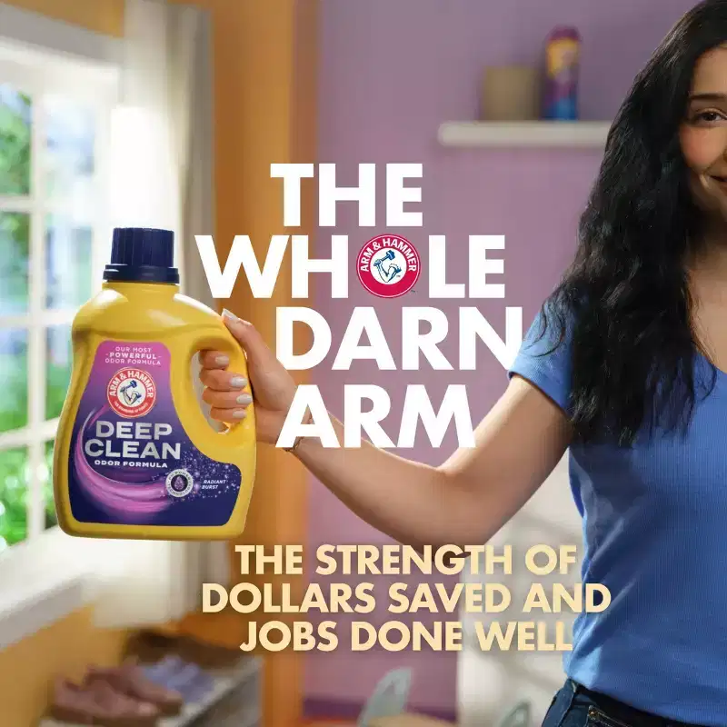 Arm & Hammer Deep Clean Odor Formula Power Paks in Radiant Burst Laundry Detergent - 32ct: Phosphate-Free, Resealable Bag, Capsule Form