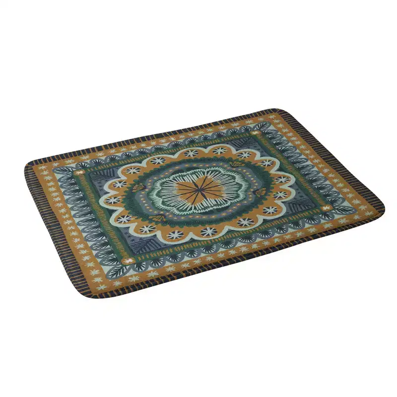 Winter Symmetric Pattern Memory Foam Bath Rug - Deny Designs