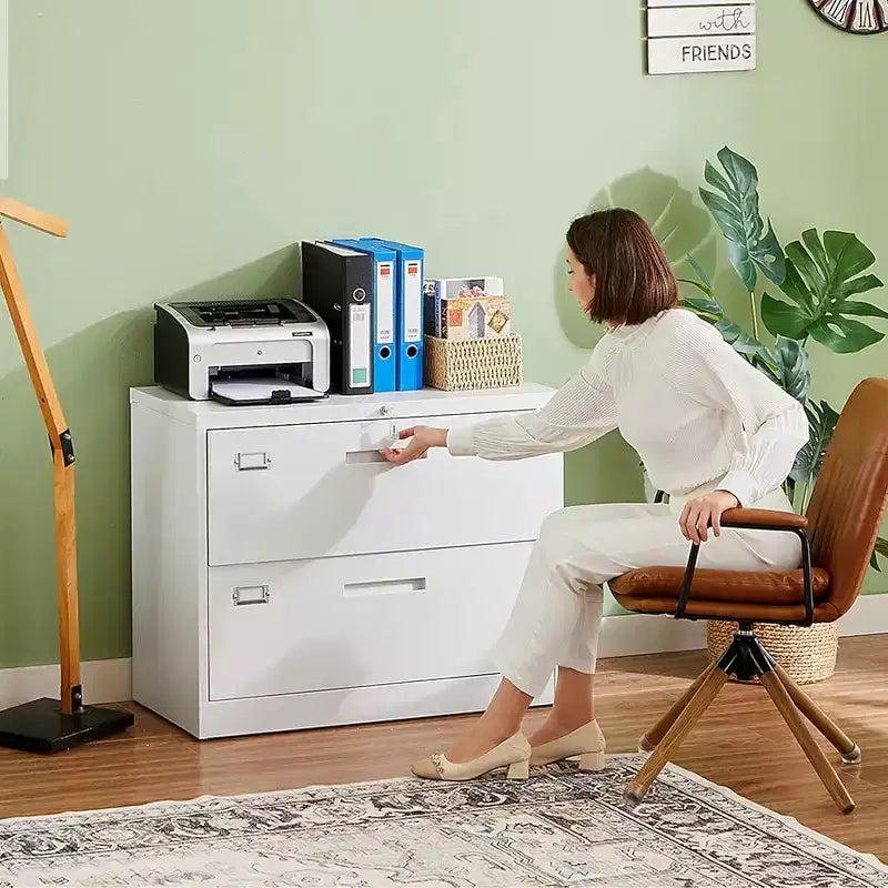 BALHAM TRADE-2 Drawer Metal Filing Organization Office Cabinets with Lock Ideal for Home