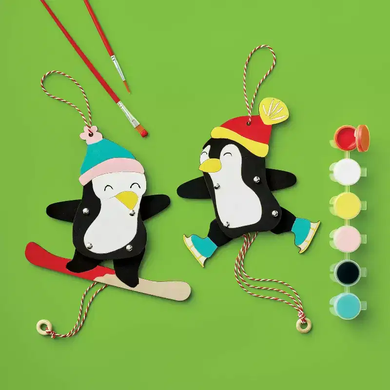 Christmas Craft 2ct Penguin Ornaments Painting Activity Kit - Mondo Llama™