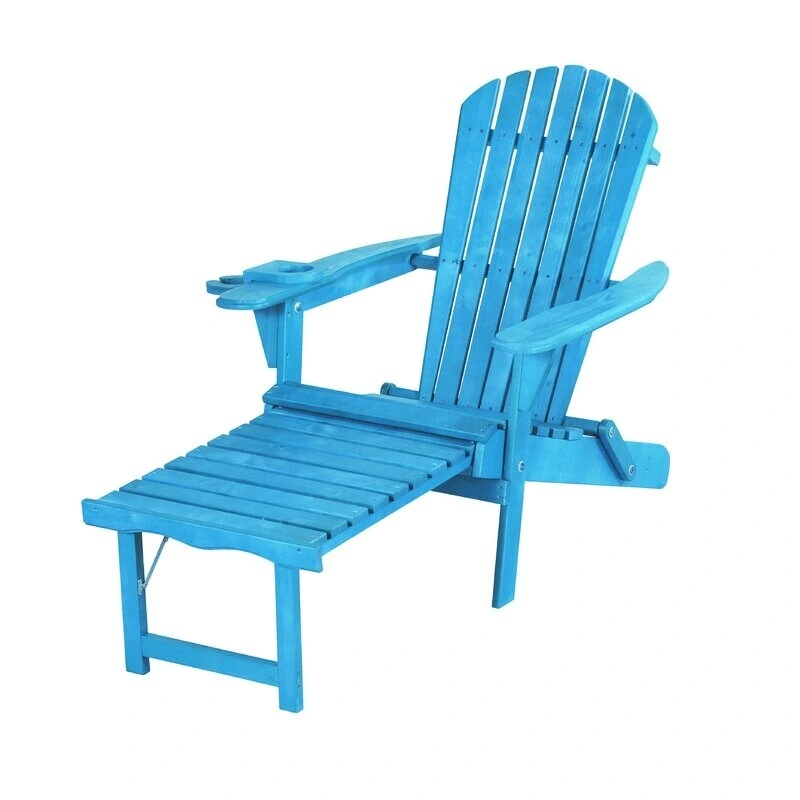 Sky Blue Adirondack Chaise Lounge Foldable Chair (2 pack) - Two Chairs