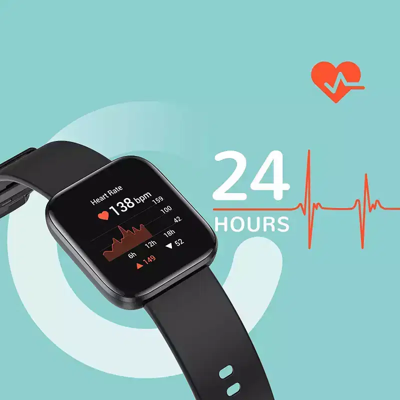 Letsfit Smartwatch Fitness Tracker with Blood Oxygen Saturation & Heart Rate Monitor For iPhone and Android IW1