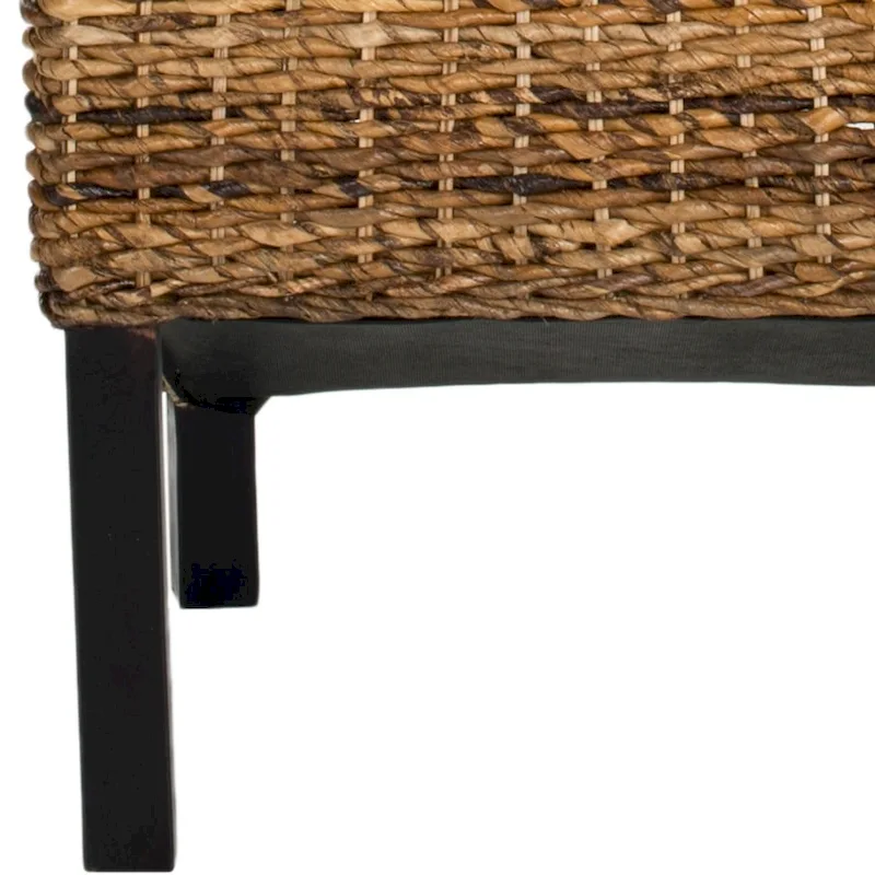 Set of 2 Natural Wicker Dining Chairs 19W x 22D x 41H, Boho Coastal Style