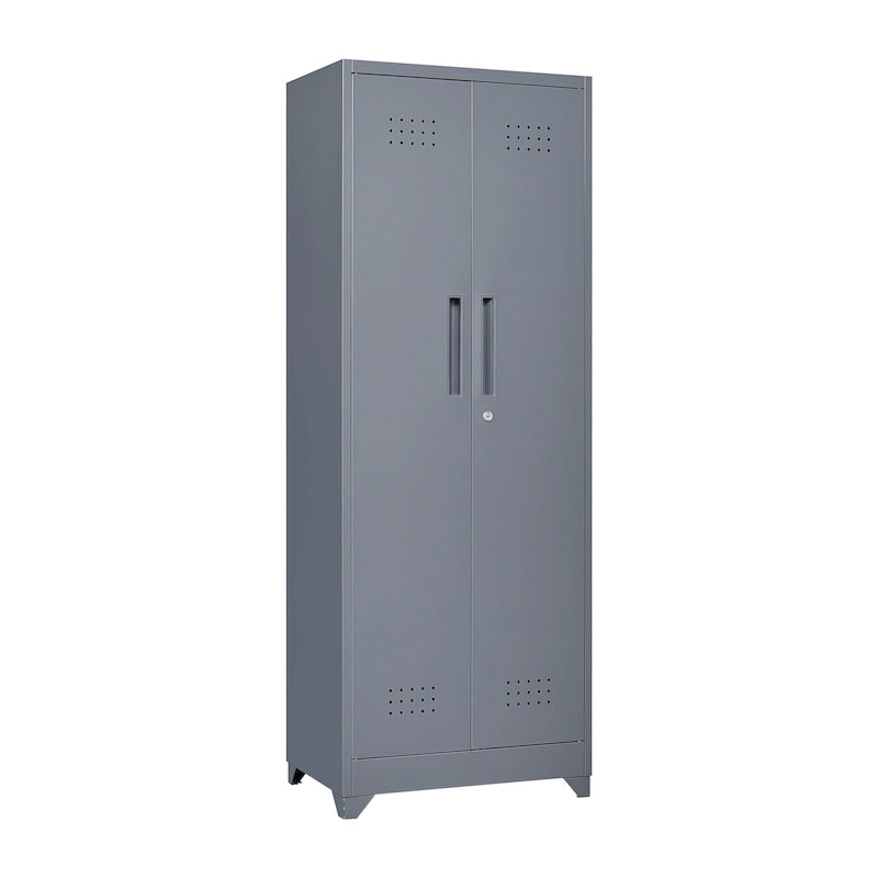 Metal Storage Cabinets,Tool Cabinet with Locking Door,Tall Broom Tool Organizer and Storage,Large Storage Cabinet for Kitchen