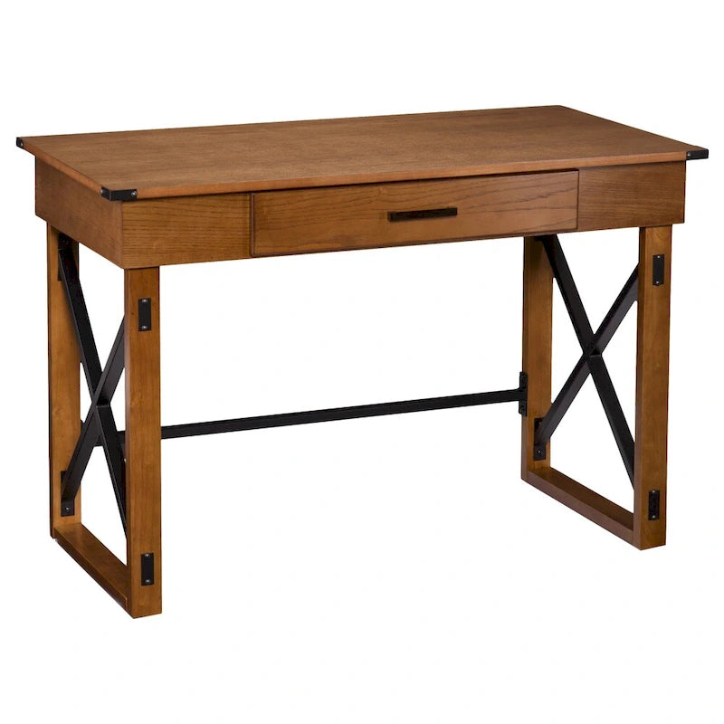 Distressed Pine Adjustable Height Desk