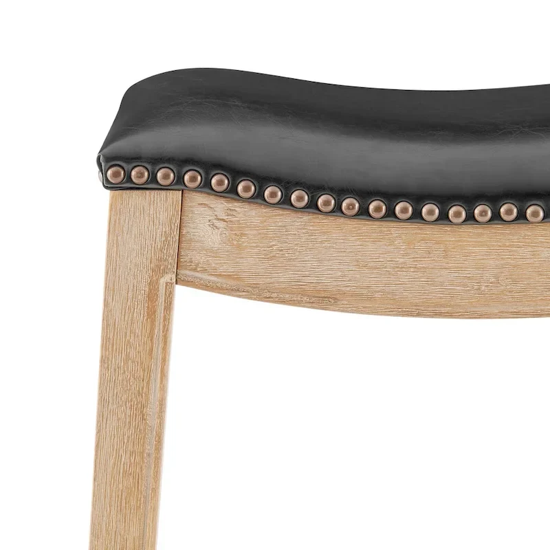 Elmo KD Faux Leather Upholstered Counter Stool