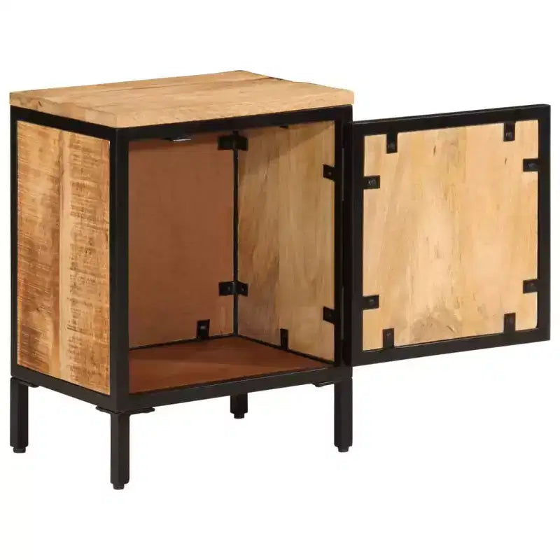 vidaXL Bed Cabinet 15.7x11.8x20.7 Solid Rough Mango Wood