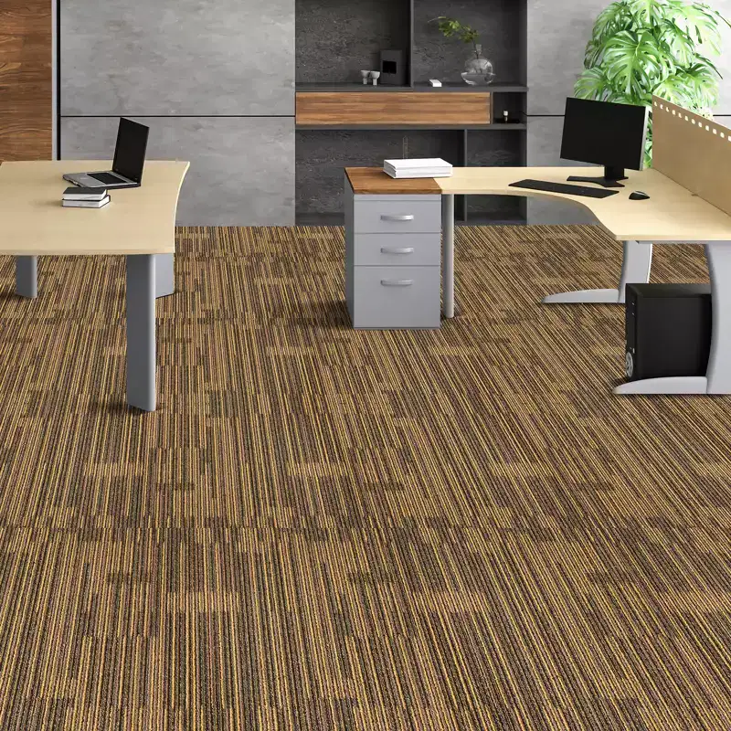 VEVOR Carpet Tiles Reusable, 20x 20Carpet Squares With Padding Attached, Soft Padded Carpet Tiles, Easy Install DIY (12Tiles, Mixed Brown)