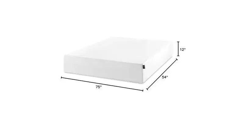 Zinus 12 Inch Full Green Tea Memory Foam Mattress, Medium Firm Feel, Zoned Pressure Relief, Certified Safe Foams & Fabric, Mattress in A Box