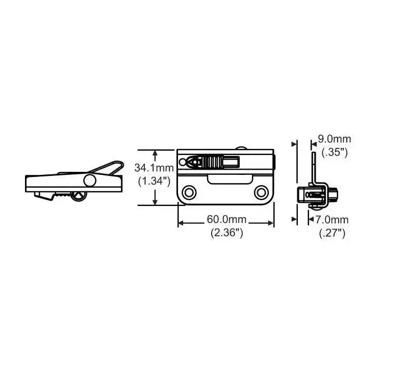 Brixwell Right Hand Angel Ventlock, Dual Action, Steel Material, 2-3/8 Length, White Finish