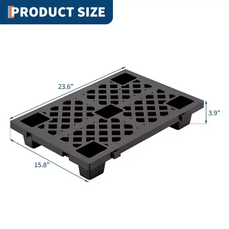 Heavy-Duty Interlocking Plastic Pallets, 4/6/8-Pack 23.6x15.7x3.9 Inch, Waterproof Stackable Floor Mats