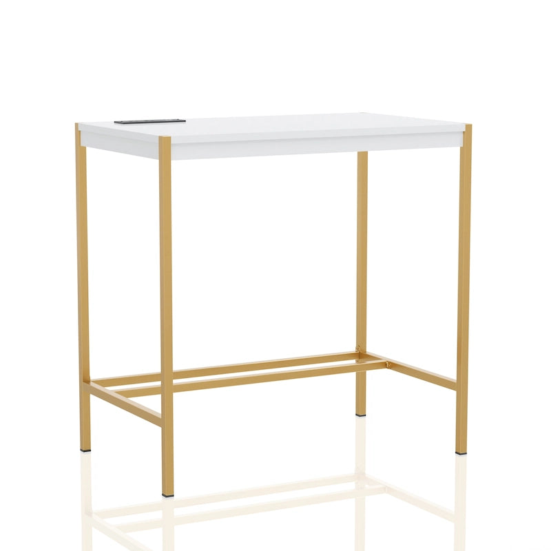 Modern 30-inch Steel Computer Desk with USB Ports