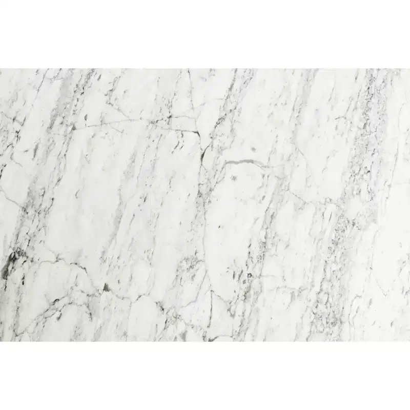The Bianco Collection Cherie 15 Round Italian Carrara White Marble Side Table