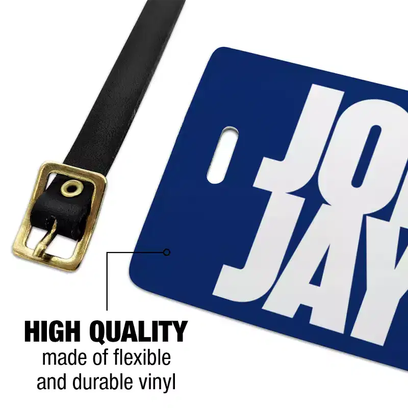 John Jay College of Criminal Justice Primary Logo Luggage ID Tags Suitcase CarryOn Cards Set of 2