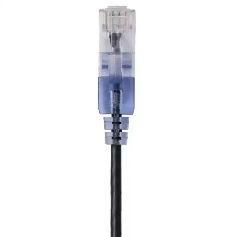 Monoprice Cat6A Patch Ethernet Cable 1 Feet Black, UTP, 30AWG, 10G, Pure Bare Copper, Snagless RJ45, For Computer Network Cable, LAN, Modem, Router