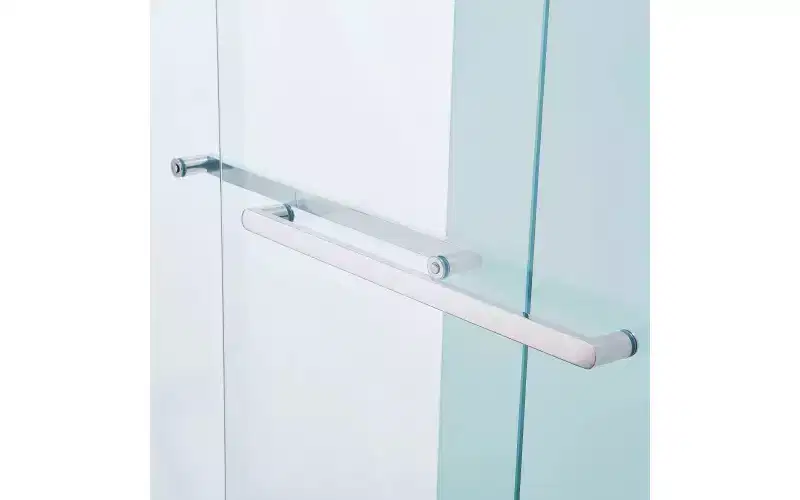 Zevemomo 56-60W x 60H Double Sliding Tub Shower Door, Aluminium Alloy Frame in Chrome, 1/4 (6mm) Thick Tempered Clear Glass