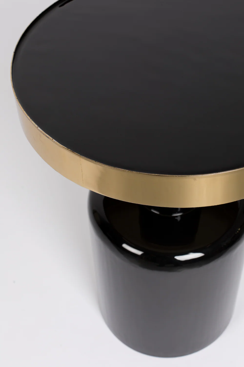 Black Enamel Sculptural Side Table