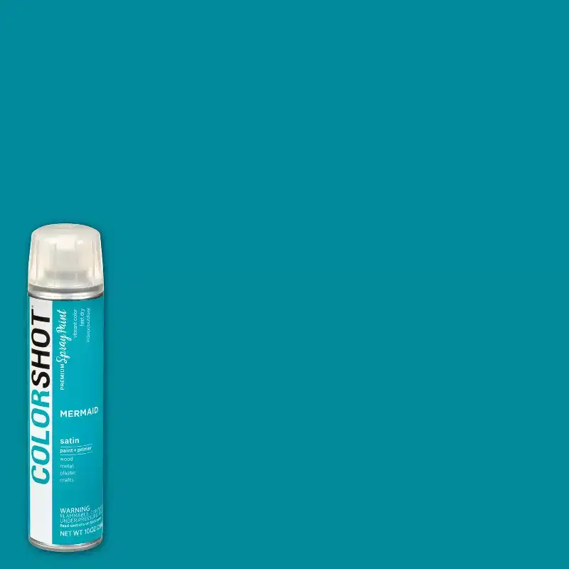 Colorshot Spray Paint Satin Mermaid 10oz 4pk Value Set Teal