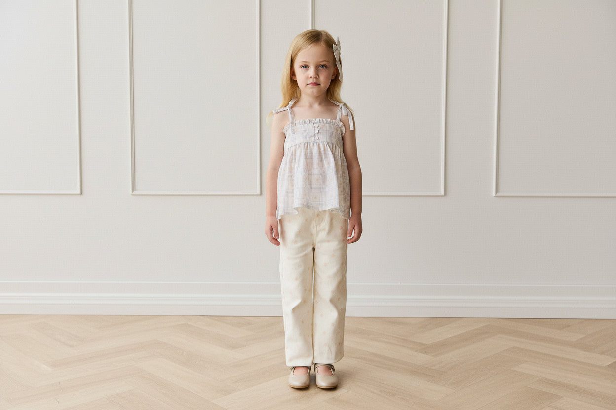 Solid Cotton-Elastane Pant with Nickel-Free Hardware for Girls Casual Daily Wear (6M�C10Y)