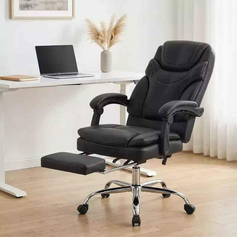 Vinsetto Vibration Massage Office Chair with Heat, Adjustable Height, High Back, Footrest, PU Leather Comfy Computer Desk Chair