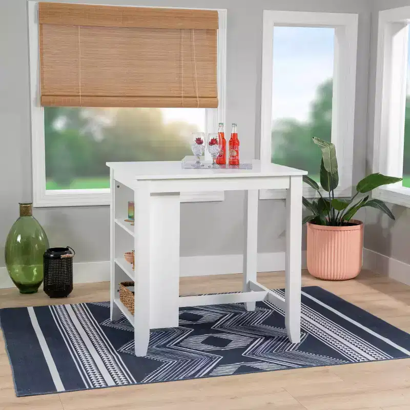 Solid Wood Counter Height Table | White | 36